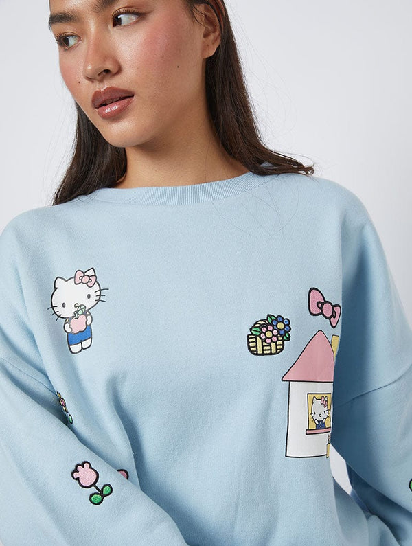 Skinnydip London Hello Kitty X Skinnydip Embroidery Sweatshirt