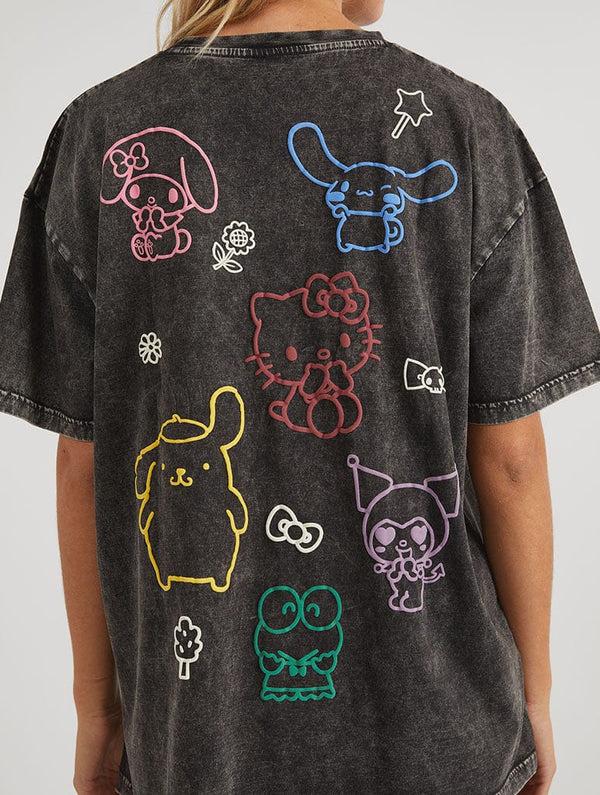 Skinnydip London Hello Kitty X Skinnydip Friends Outline T-Shirt – Skinnydip London