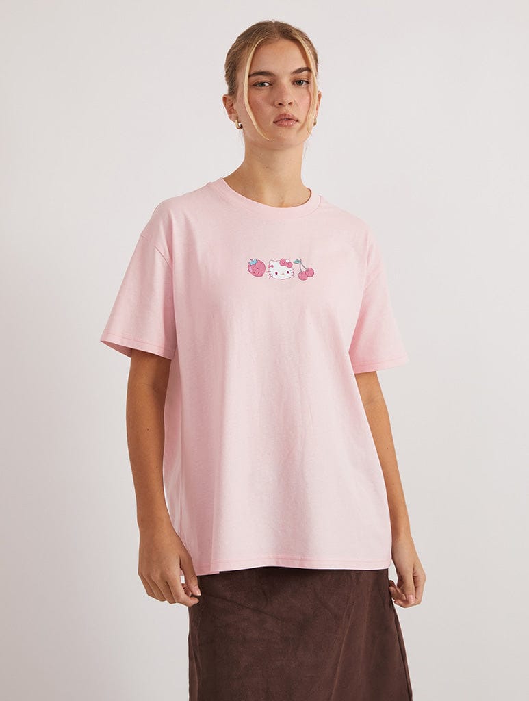 Skinnydip London Hello Kitty X Skinnydip Teddy T-Shirt In Pink