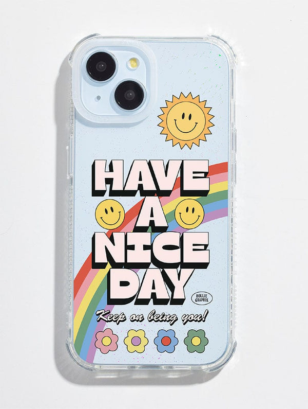 Skinnydip London Hollie Graphik x Skinnydip Have A Nice Day Shock iPhone Case