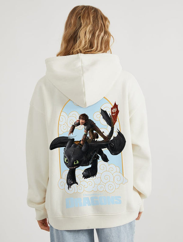 Skinnydip London How To Train Your Dragon x Skinnydip Poster Hoodie In White