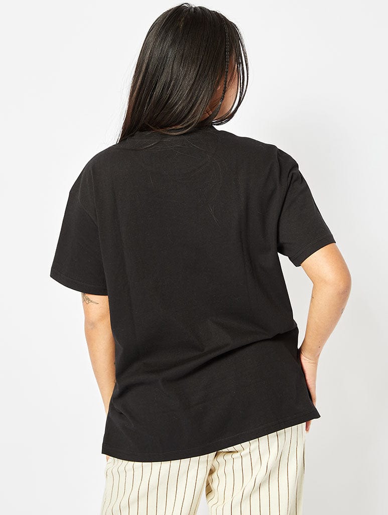 Skinnydip London I Like A Lot Of Books T-Shirt In Black