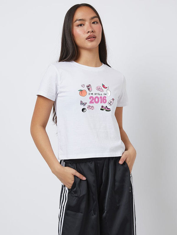 Skinnydip London I'm Still In 2016 Baby T-Shirt In White