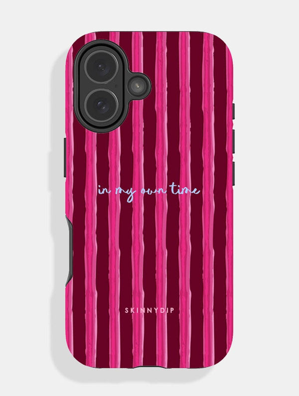 Skinnydip London In My Own Time Stripey Quote Ultra Protective iPhone Case – Skinnydip London