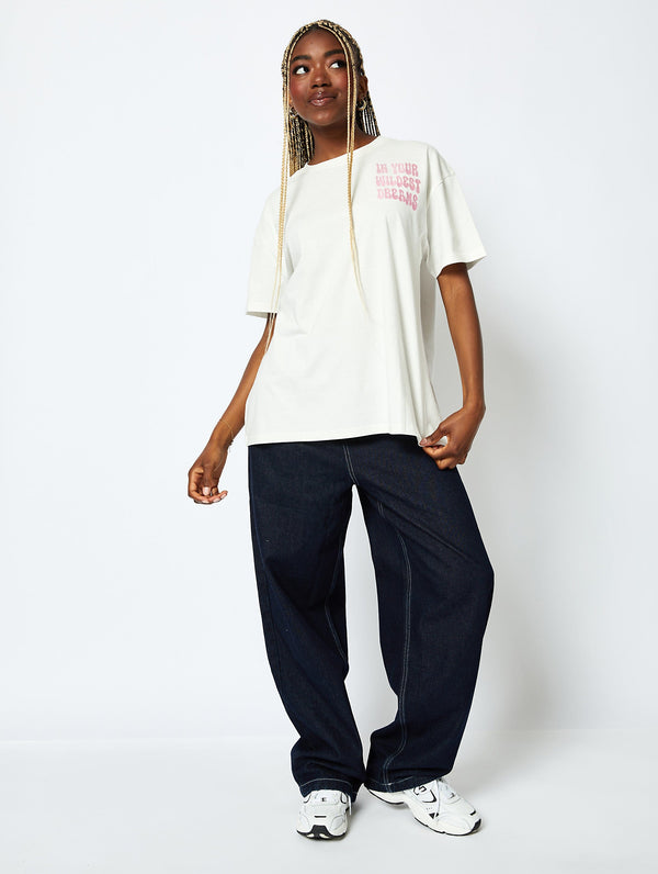 Skinnydip London In Your Wildest Dreams T-Shirt In Ecru – Skinnydip London