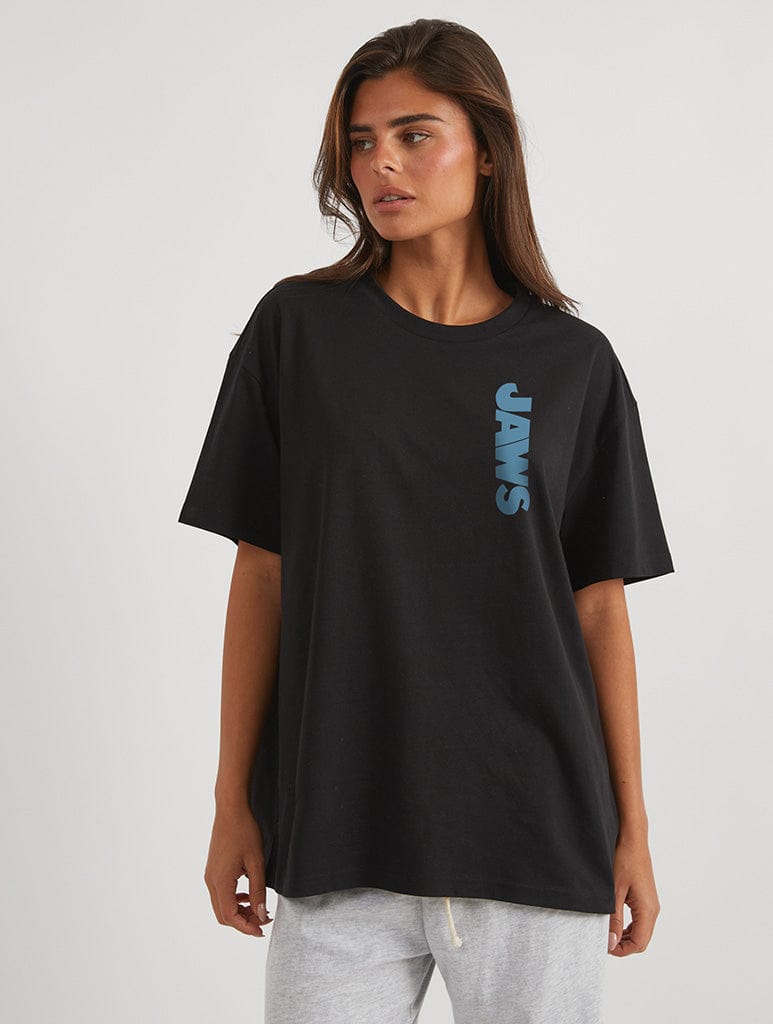 Skinnydip London Jaws X Skinnydip No Swimming T-Shirt In Black