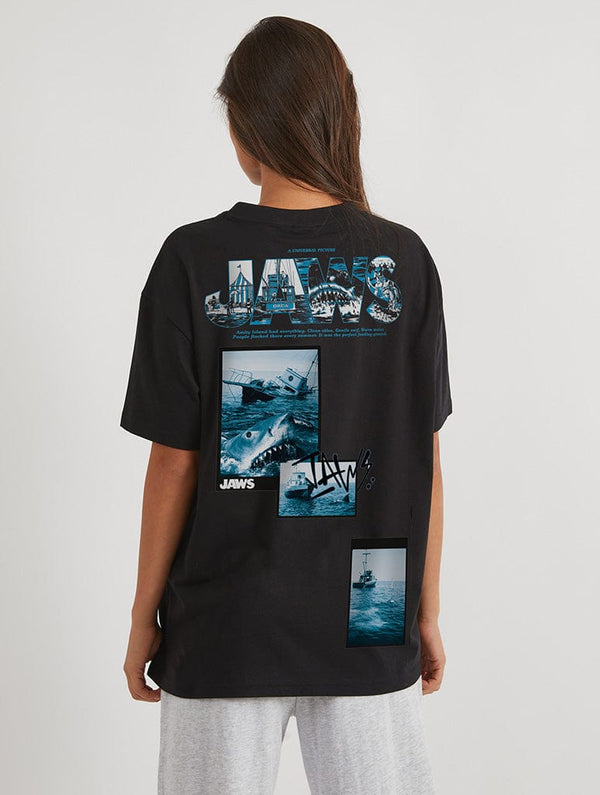 Skinnydip London Jaws x Skinnydip No Swimming T-Shirt In Black