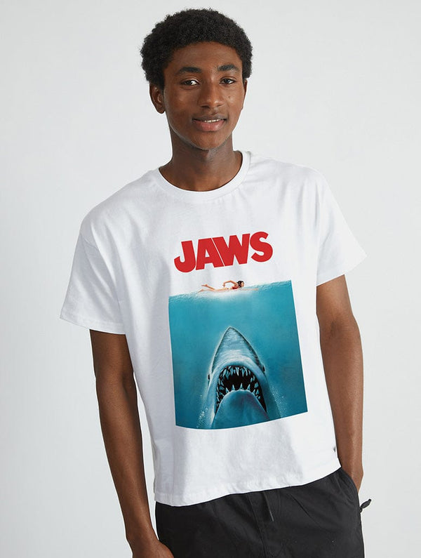 Skinnydip London Jaws x Skinnydip Poster T-Shirt In White