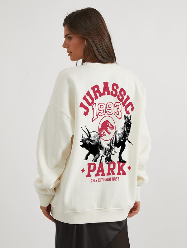 Skinnydip London Jurassic Park x Skinnydip Sweatshirt In White