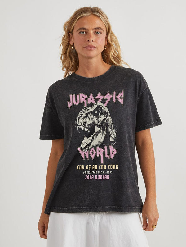 Skinnydip London Jurassic World x Skinnydip T-Shirt In Acid Wash