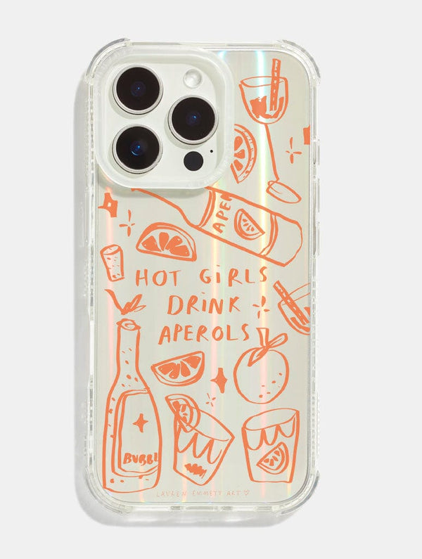 Skinnydip London Lauren Emmett x Skinnydip Hot Girls Drink Aperols Shock iPhone Case