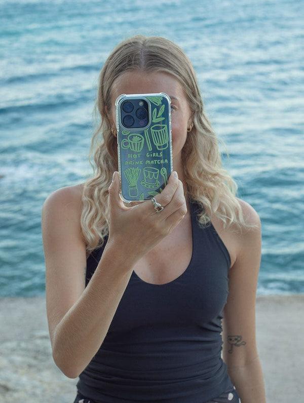 Skinnydip London Lauren Emmett X Skinnydip Hot Girls Drink Matcha Shock IPhone Case