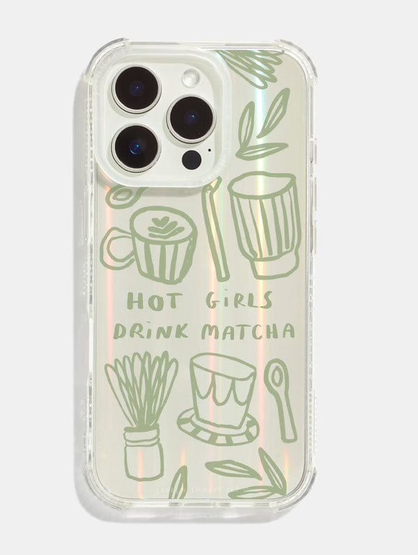 Skinnydip London Lauren Emmett x Skinnydip Hot Girls Drink Matcha Shock iPhone Case