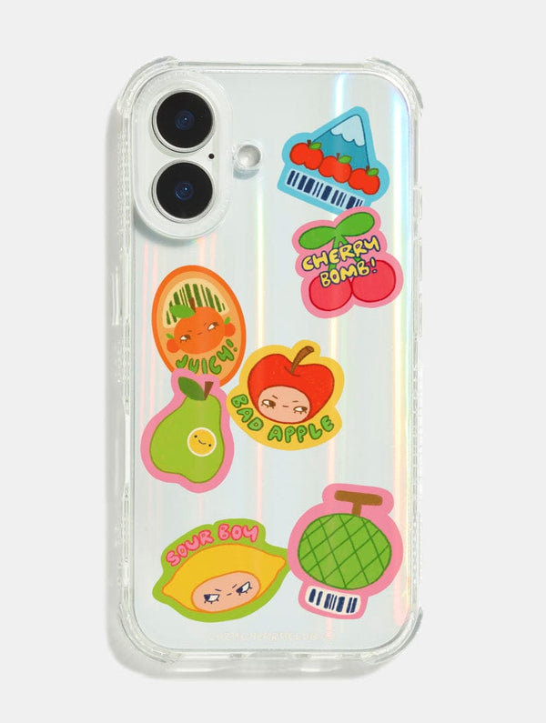 Skinnydip London Lazy Cherry Club Fruit Sticker Shock iPhone Case