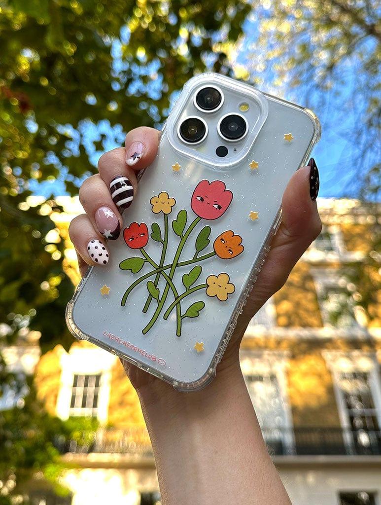 Skinnydip London Lazy Cherry Club X Skinnydip Grumpy Flowers Shock IPhone Case