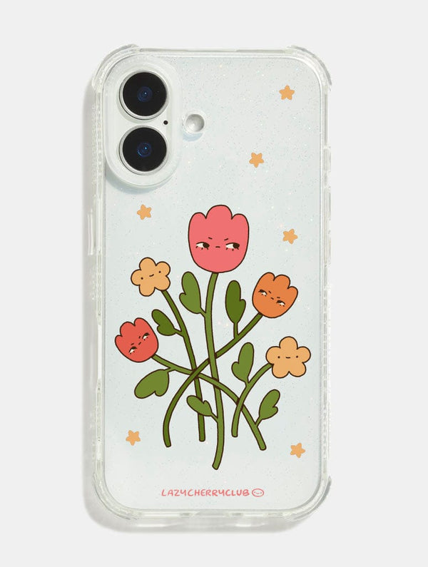 Skinnydip London Lazy Cherry Club x Skinnydip Grumpy Flowers Shock iPhone Case