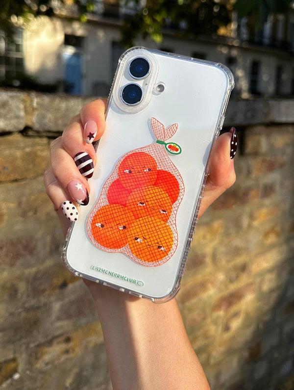 Skinnydip London Lazy Cherry Club X Skinnydip Grumpy Oranges Shock IPhone Case