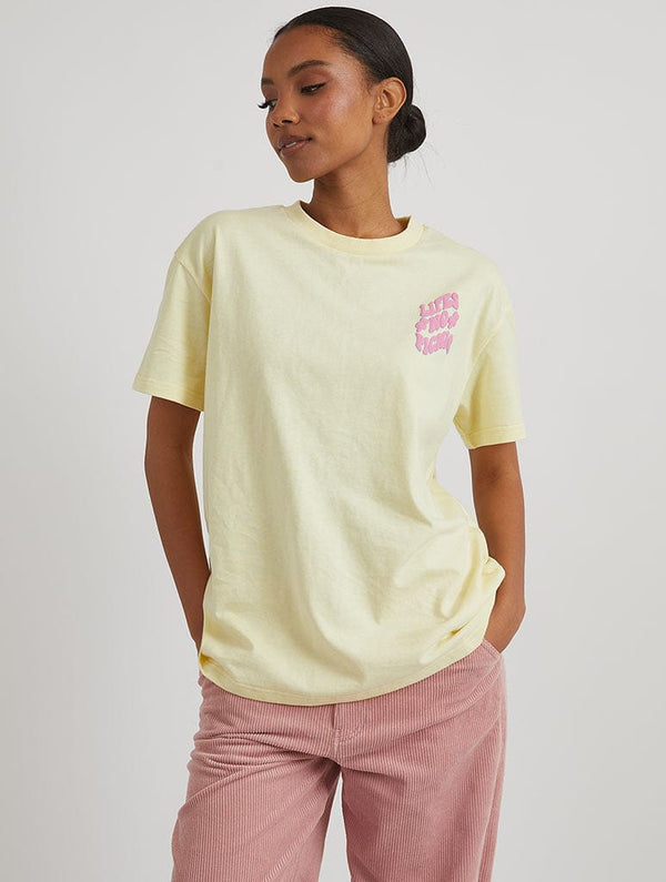 Skinnydip London Life's No Picnic T-Shirt In Buttermilk