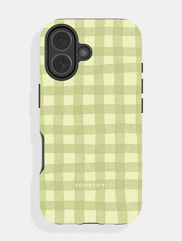 Skinnydip London Light Green Gingham Ultra Protective iPhone Case