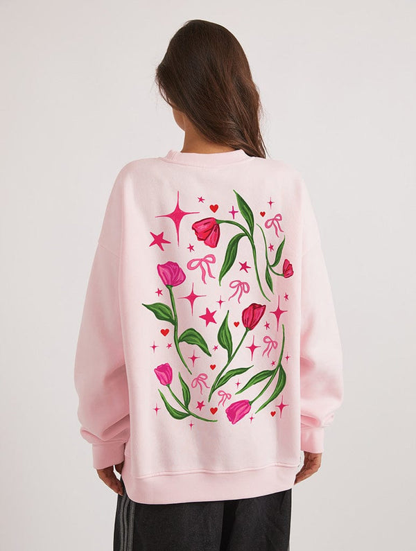 Skinnydip London Love Grows Here Sweatshirt In Pink