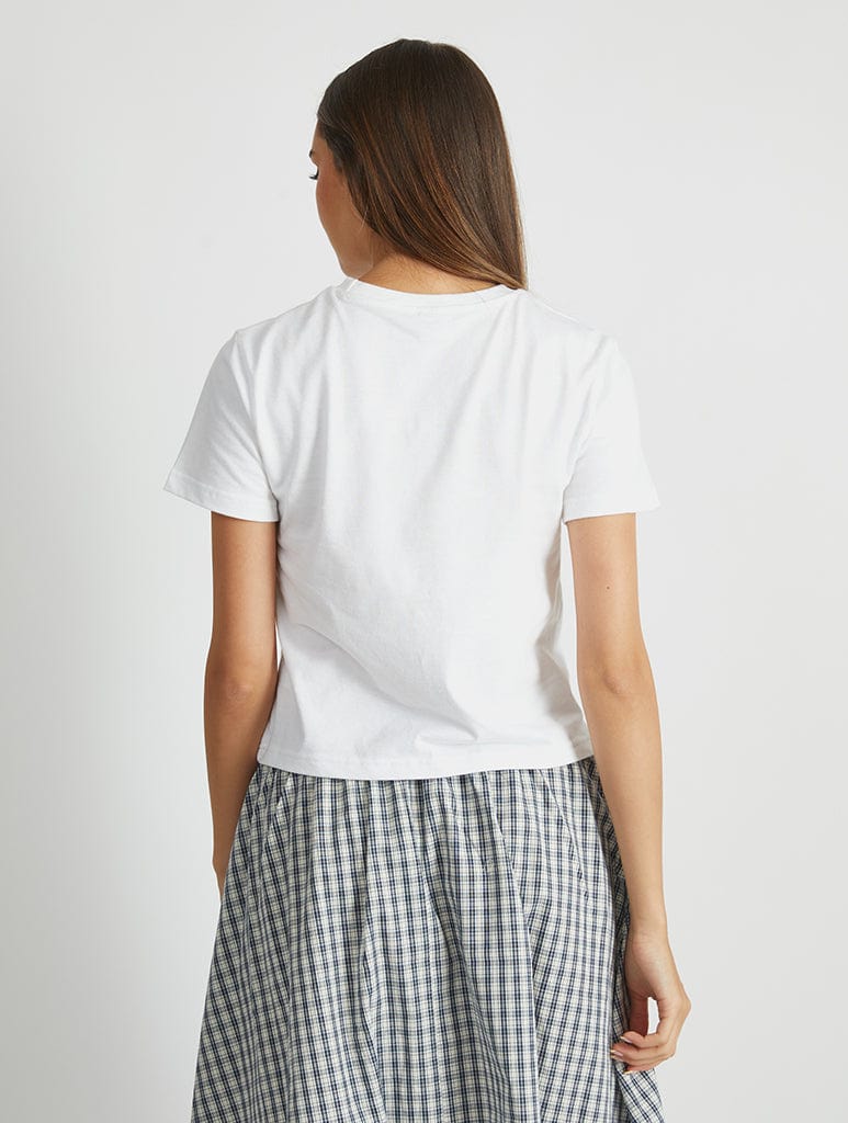 Skinnydip London Man's Best Friend Puppy Baby T-Shirt In White