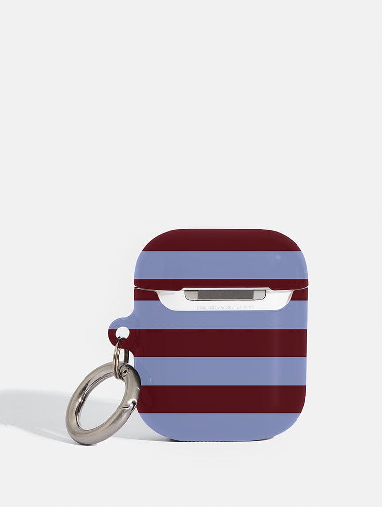 Skinnydip London Maroon And Blue Stripes AirPods Case – Skinnydip London