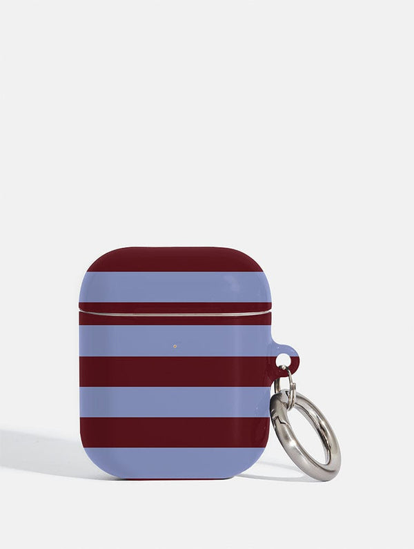Skinnydip London Maroon and Blue Stripes AirPods Case – Skinnydip London