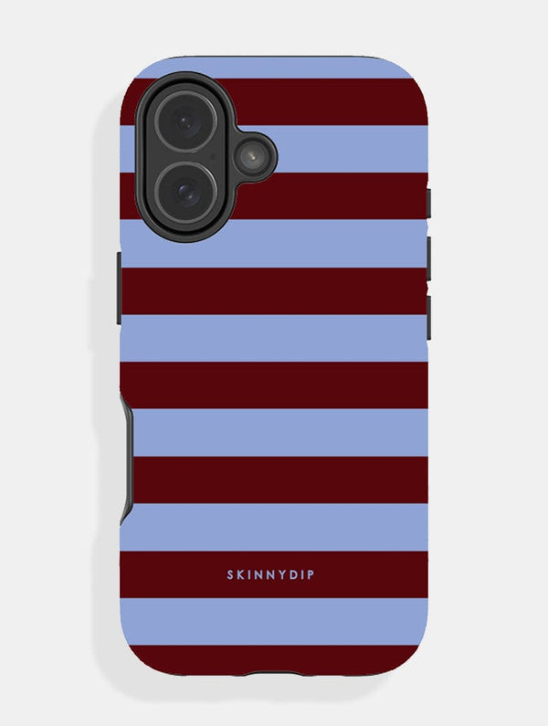 Skinnydip London Maroon and Blue Stripes Ultra Protective iPhone Case – Skinnydip London