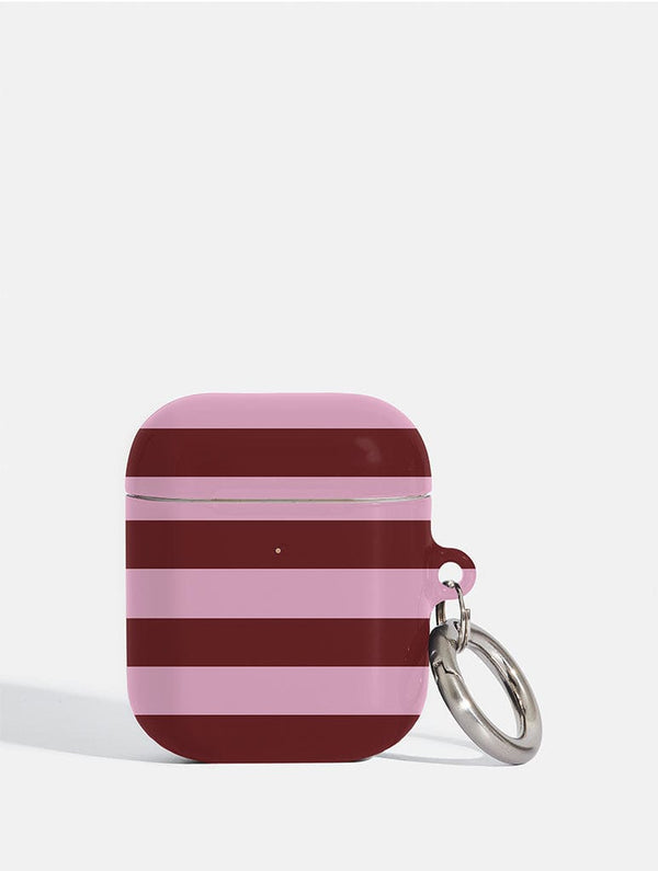 Skinnydip London Maroon and Pink Stripes AirPods Case – Skinnydip London