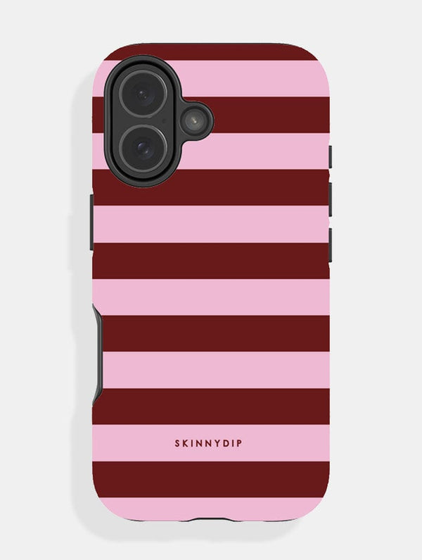 Skinnydip London Maroon and Pink Stripes Ultra Protective iPhone Case – Skinnydip London