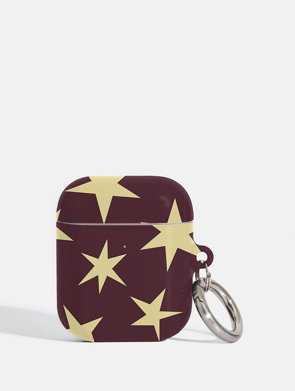 Skinnydip London Maroon and Yellow Ditsy Star AirPods Case – Skinnydip London