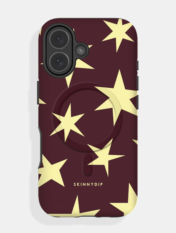 Skinnydip London Maroon and Yellow Ditsy Star MagSafe Ultra Protective iPhone Case – Skinnydip London