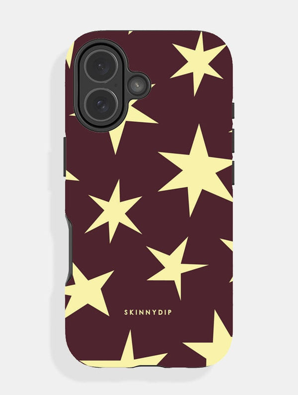 Skinnydip London Maroon and Yellow Ditsy Star Ultra Protective iPhone Case – Skinnydip London