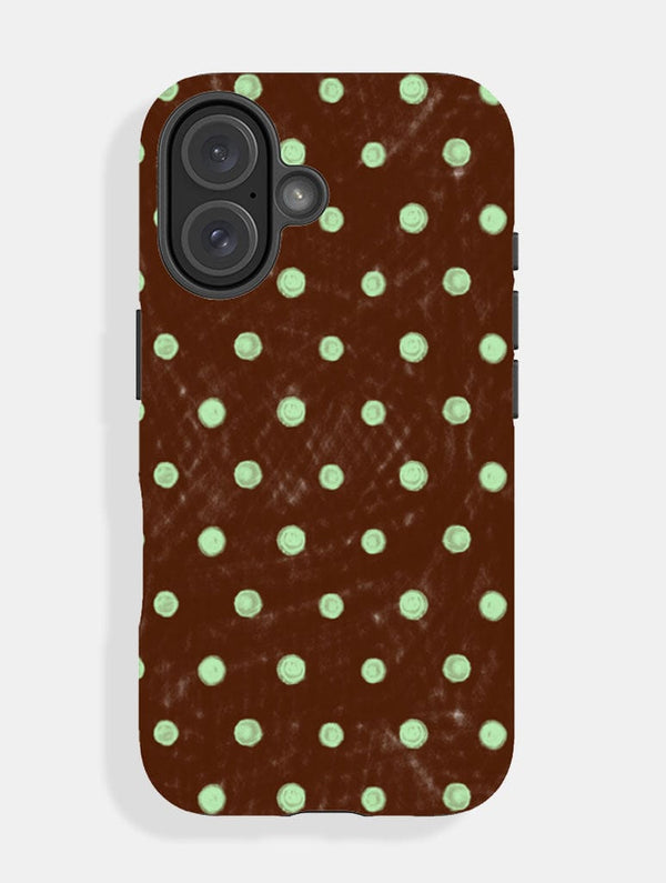 Skinnydip London Mint And Brown Painted Polka Dot Ultra Protective iPhone Case – Skinnydip London