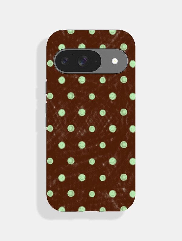 Skinnydip London Mint And Brown Painted Polka Dot Ultra Protective Google Pixel Case – Skinnydip London