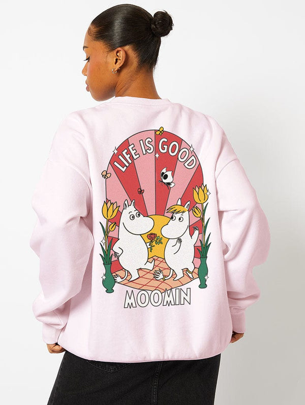 Skinnydip London Moomin x Skinnydip Life is Good Sweatshirt in Pink