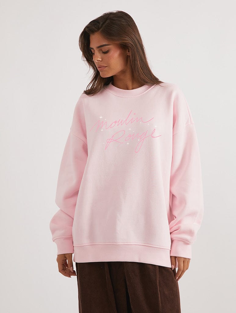 Skinnydip London Moulin Rouge X Skinnydip Bienvenue Sweatshirt In Pink