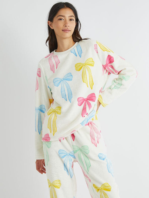 Skinnydip London Multicolour Bow Twosie Fleece Pyjama Set – Skinnydip London Skinnydip London Multicolour Bow Twosie Fleece Pyjama Set – Skinnydip London