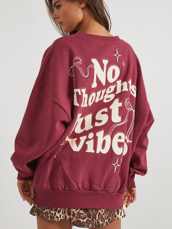 Skinnydip London No Thoughts Just Vibes Sweatshirt – Skinnydip London