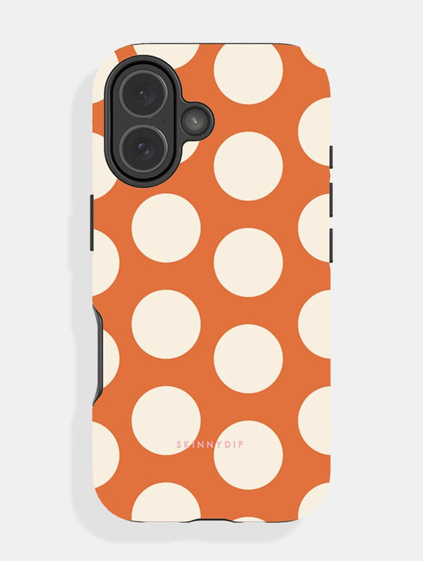 Skinnydip London Orange and Cream Polka Dots Ultra Protective iPhone Case – Skinnydip London