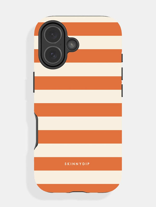 Skinnydip London Orange and Cream Stripes Ultra Protective iPhone Case – Skinnydip London