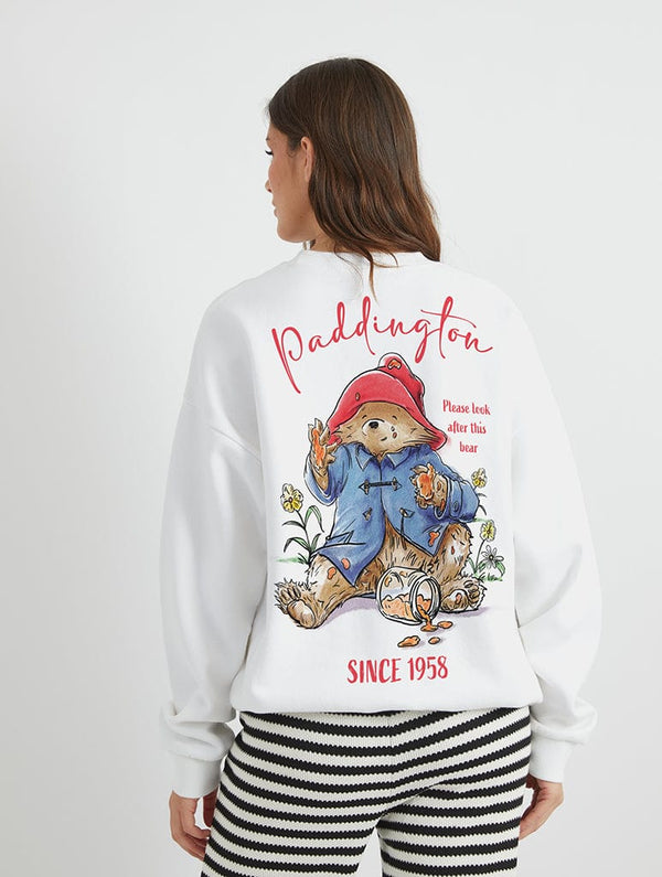 Skinnydip London Paddington Poster Sweatshirt in Ecru