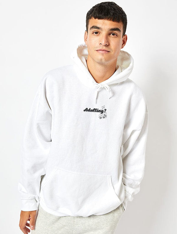 Skinnydip London Peanuts X Skinnydip Snoopy Adulting Hoodie In Ecru