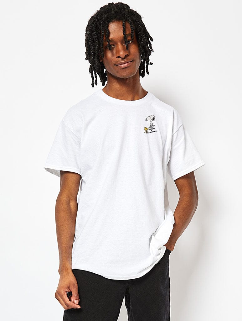 Skinnydip London Peanuts X Skinnydip Snoopy Character T-Shirt In Ecru