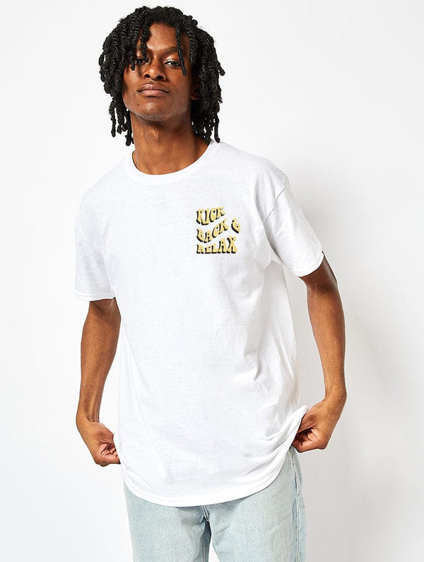 Skinnydip London Peanuts X Skinnydip Snoopy Kick Back & Relax T-Shirt In Ecru