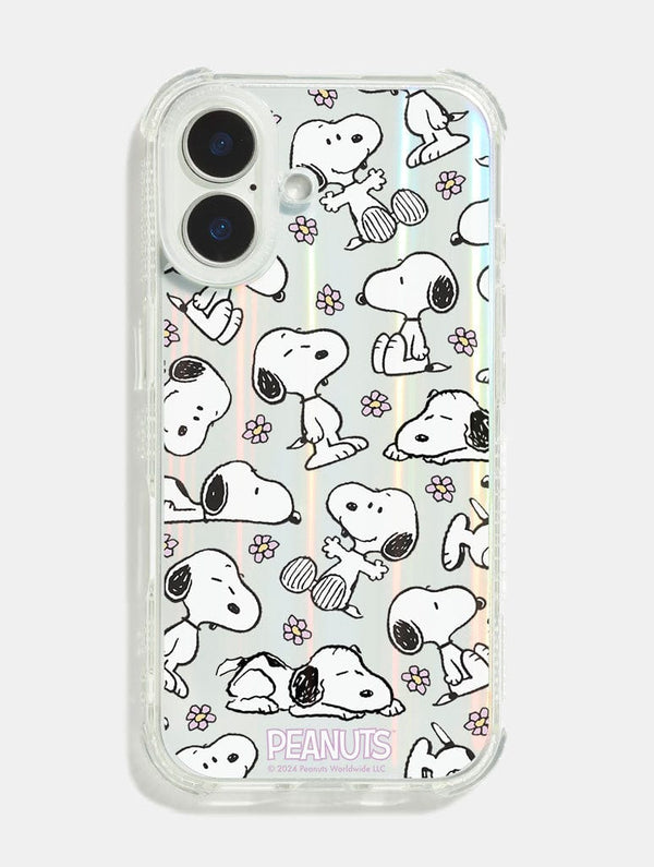 Skinnydip London Peanuts x Skinnydip Snoopy Lilac Daisy Holo Shock iPhone Case