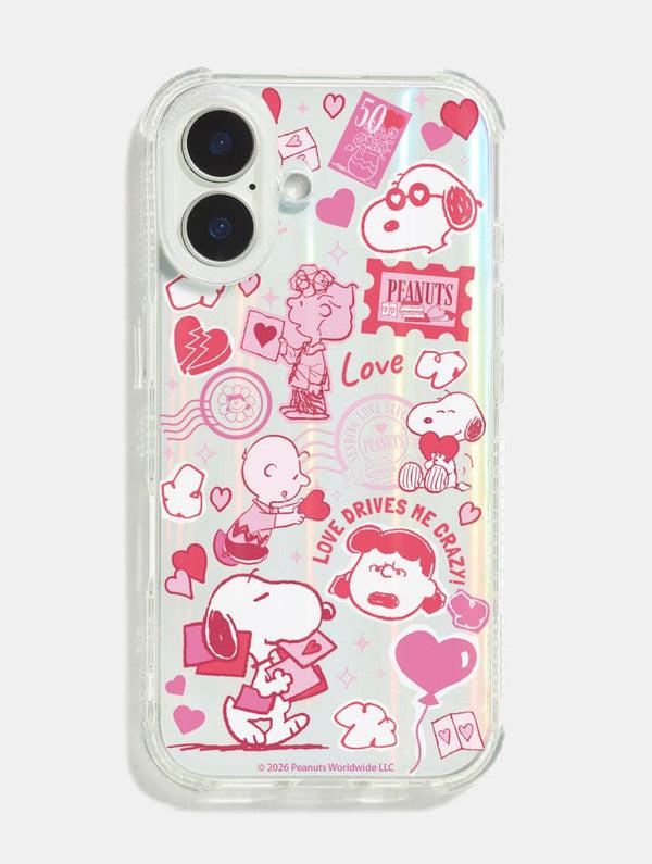Skinnydip London Peanuts x Skinnydip Snoopy Red And Pink Sticker Shock iPhone Case