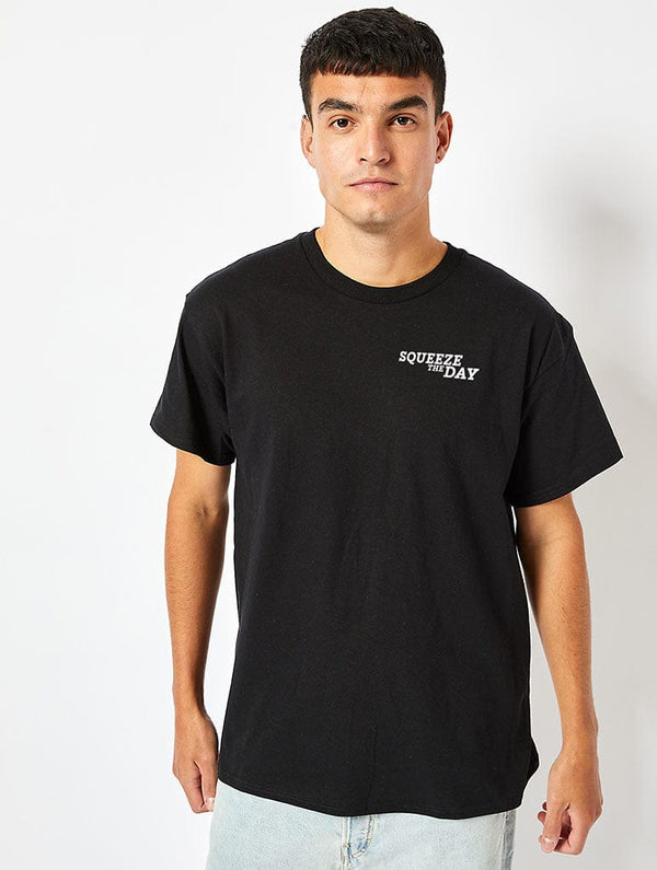 Skinnydip London Peanuts X Skinnydip Snoopy Squeeze The Day T-Shirt In Black