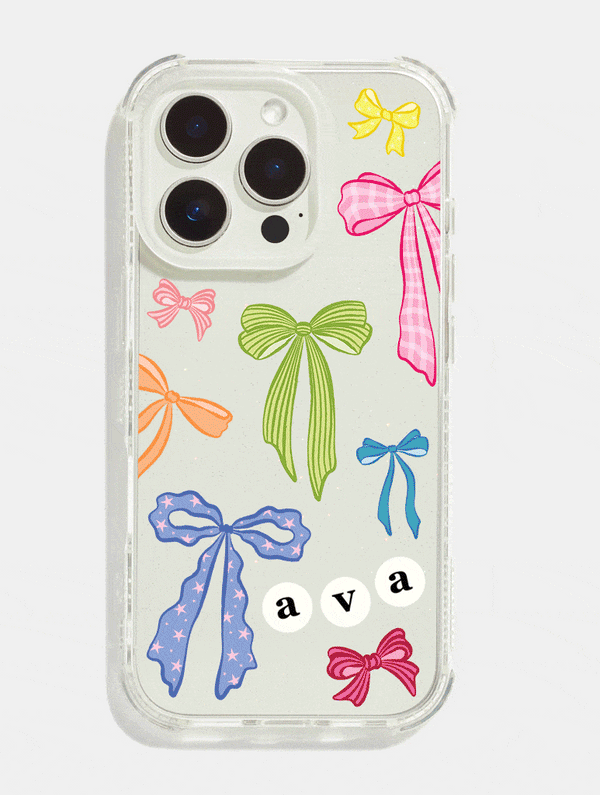 Skinnydip London Personalised Glitter Shock iPhone Case With Clear Camera Hole
