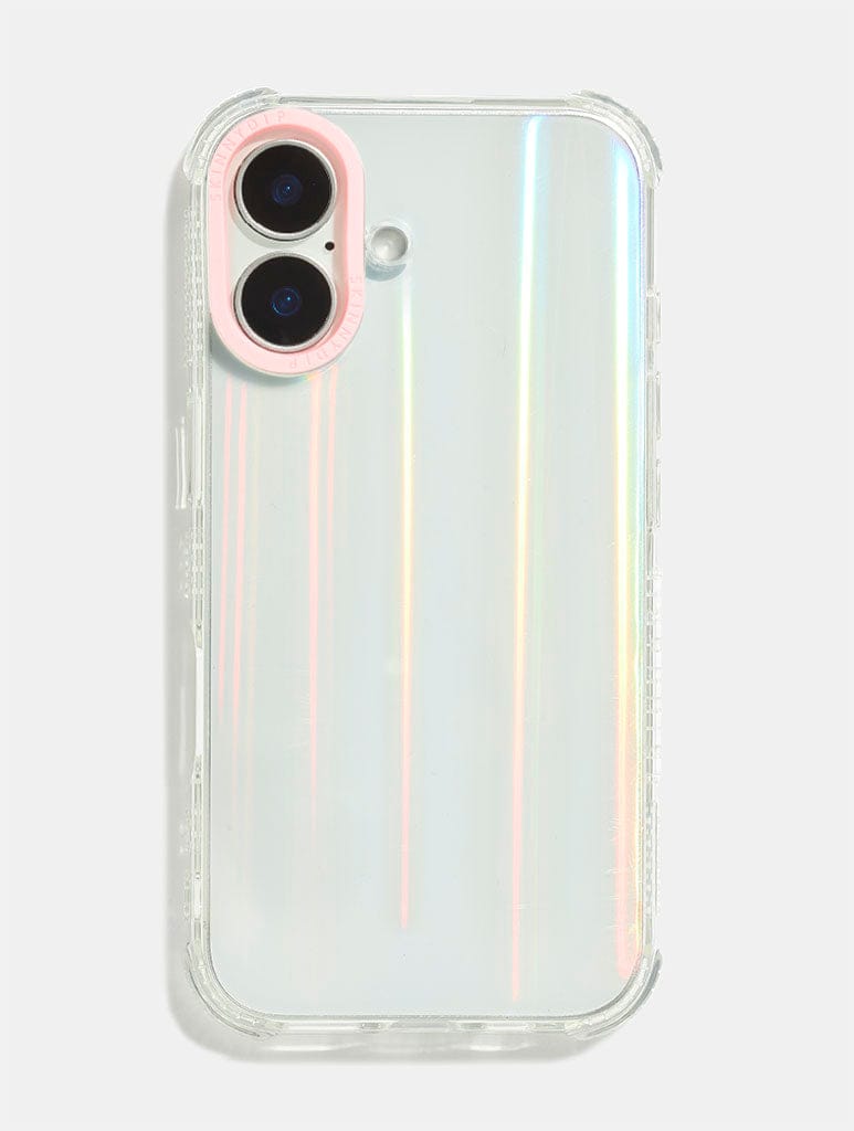 Skinnydip London Personalised Holo Base Shock IPhone Case With Pink Camera Hole